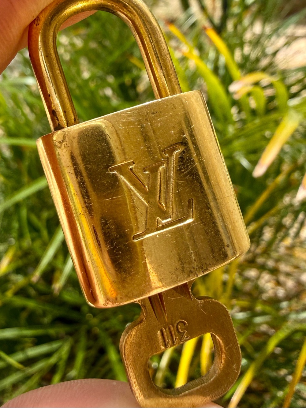 Louis Vuitton Gold Lock & Key Set #311 — Authentic Made in France
